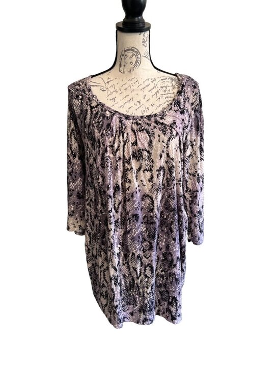 Soma Other - Soma Purple Rayon/Spandex Snake Skin Pattern Scoop Neck Sleep Shirt Large